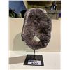 Image 1 : AMETHYST GEODE SPECIMEN ON METAL STAND RETAIL $6,200