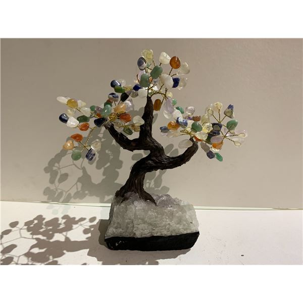 BONSAI CHAKRA TREE ON AMETHYST BASE RETAIL $1,800, 10 