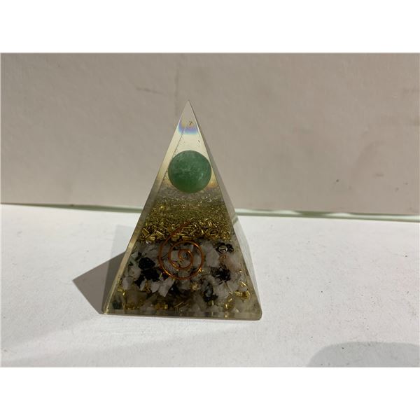 MATRIX TOURMALINE ORGONITE PYRAMID