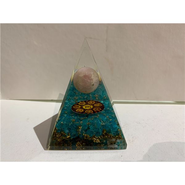 BLUE QUARTZ ORGONITE PYRAMID