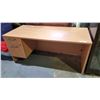 Image 1 : WOOD LOCKING 2 DRAWER DESK (NO KEY) 65"X30"X29"