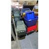 Image 2 : ASSORTED TOTES WITH LIDS & 4 MILK CRATES