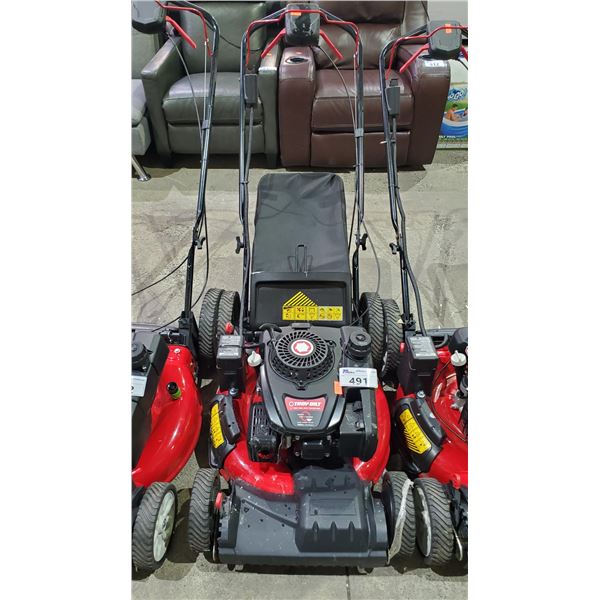 TROYBILT GAS SELF PROPELLED LAWN MOWER WITH REAR BAG