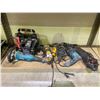 Image 1 : ASSORTED TOOLS INCLUDING; MAKITA CONCRETE PLANER, DEWALT GRINDER, JOBMATE RECIPROCATING SAW & MORE