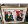 Image 1 : FRAMED OIL ON CANVAS PRINT BY HESSAM 58"X44"