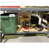 Image 1 : BIN WITH ASSORTED POWER TOOLS AND ACCESSORIES, BUFFER/POLISHER AND CRAFTSMAN DRILL