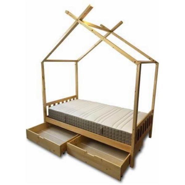 *NEW* MODERLI SINGLE SIZE HOUSE BED FRAME WITH 2 PULLOUT STORAGE DRAWERS 2 BOXES (MATTRESS NOT