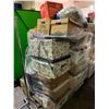 Image 1 : PALLET OF ASSORTED STORAGE LOCKER CONTENTS INCLUDING; SCOTCH CUSHION WRAP, DESK LAMP, STORAGE