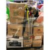 Image 1 : PALLET OF ASSORTED STORAGE LOCKER CONTENTS INCLUDING; SHARK MOP RC CAR REMOTE, ION PORTABLE SPEAKER