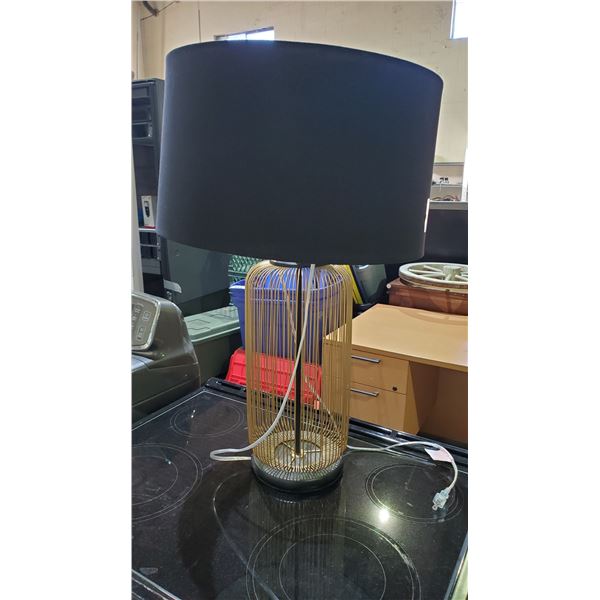 MODERN BRONZE WIRE LAMP WITH SHADE