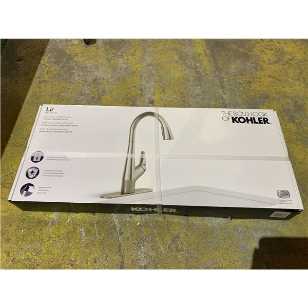 KOHLER LIR PULL DOWN KITCHEN FAUCET WITH STAINLESS STEEL FINISH