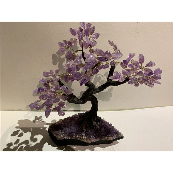 AMETHYST TREE ON AMETHYST BASE APPROX 14  RETAIL $2,400