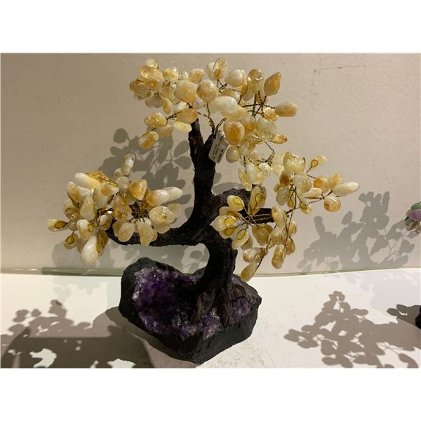 CITRINE TREE ON AMETHYST BASE 14" RETAIL $3,200