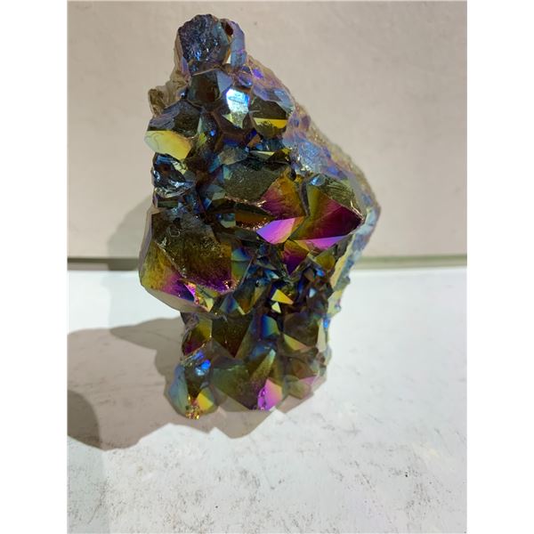 AMETHYST TITANIUM GEODE 4 X 2.5" RETAIL $800