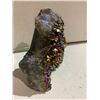 Image 2 : AMETHYST TITANIUM GEODE 3.5 X 3.5" RETAIL $800