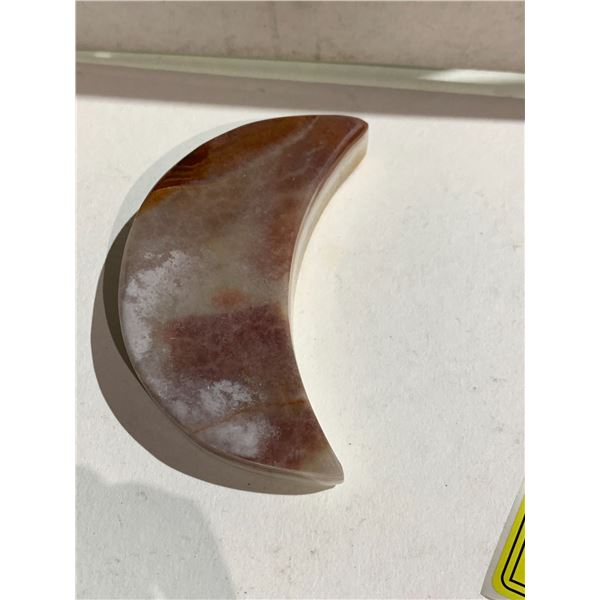 4" BANDED PINK ONYX MOON RETAIL $489