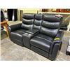 Image 1 : LEATHER ELECTRIC RECLINING LOVESEAT APPROX 73"