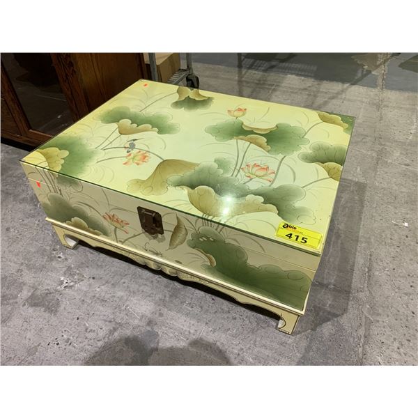 GLASS TOP STORAGE TRUNK