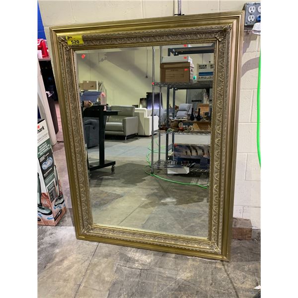 GOLD FRAMED BEVELED MIRROR