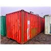 Image 4 : *H/T* ORANGE 40' STANDARD INDUSTRIAL TRANSPORT CONTAINER # 8449297 (SOME ROOF LEAKS)