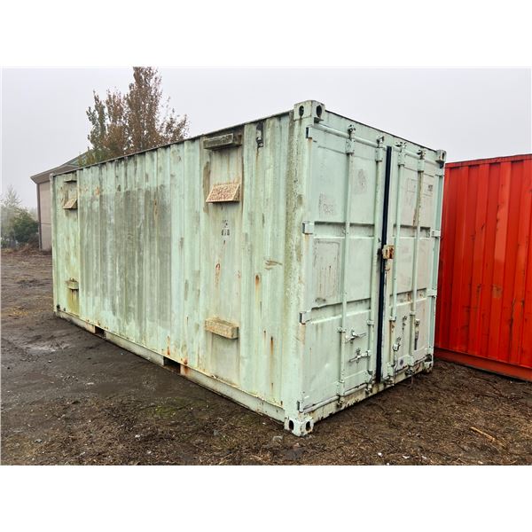 *H/T* GREEN 20' STANDARD INDUSTRIAL TRANSPORT CONTAINER #PA1094A *REQUIRED HIAB FOR REMOVAL*