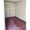 Image 3 : 12FT CREAM OFFICE STORAGE SHIPPING CONTAINER WITH DUAL SWING REAR DOORS WITH CAMS, SIDE MAN