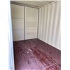 Image 3 : 12FT CREAM OFFICE STORAGE SHIPPING CONTAINER WITH DUAL SWING REAR DOORS WITH CAMS, SIDE MAN