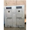 Image 1 : GALVANIZED METAL DUAL PORTABLE WASHROOM WITH 2 TOILETS, SINKS, FANS & LIGHTING