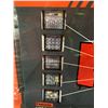 Image 3 : ORANGE / BLACK 10 DRAWER 2 DOOR 77"W X 20"D X 49"H MOBILE WORK BENCH WITH ASSORTED