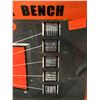 Image 4 : ORANGE / BLACK 10 DRAWER 2 DOOR 77"W X 20"D X 49"H MOBILE WORK BENCH WITH ASSORTED