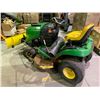 Image 2 : JOHN DEERE L111 AUTOMATIC RIDE ON GAS MOWER WITH BLADE ATTACHMENT (SOME SEAT DAMAGE) *RUNNING ORDER*