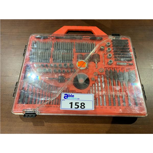 BLACK & DECKER COMPLETE DRILL BIT SET IN CASE