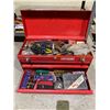 Image 1 : CRAFTSMAN 3 DRAWER FLIP TOP METAL 21" TOOLBOX WITH ASSORTED CONTENTS INCLUDING; DRILL BITS, WIRE