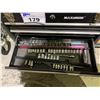 Image 3 : MAXIMUM 3 DRAWER FLIP TOP METAL 20.5" TOOLBOX WITH ASSORTED CONTENTS INCLUDING; CHISEL, RATCHET