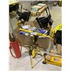 Image 3 : 2-1/4 TON FLOOR JACK, TRIPOD WORK LIGHT & METAL CONTAINER WITH ASSORTED CONTENTS