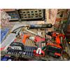 Image 2 : ASSORTED TOOLS INCLUDING; AIR HAMMER KIT, DRILLS, MASTERCRAFT QUIK-DRAW EZ-GRIP DRIVER & MORE