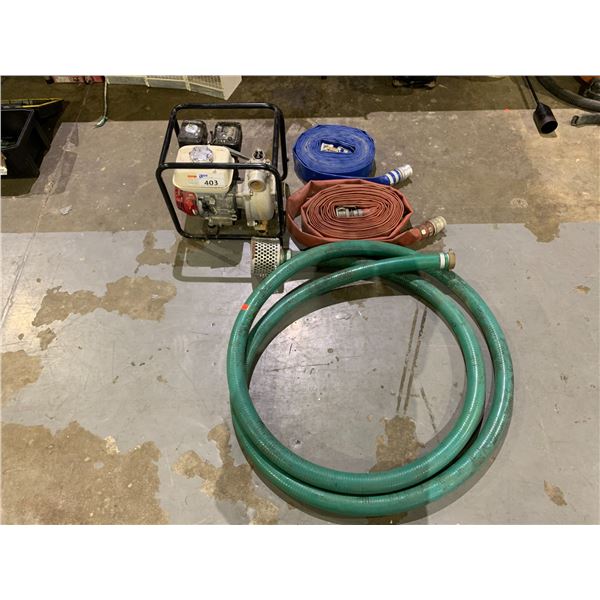 TSURUMI 2  PUMP WITH SUMP HOSE & 2 HOSES