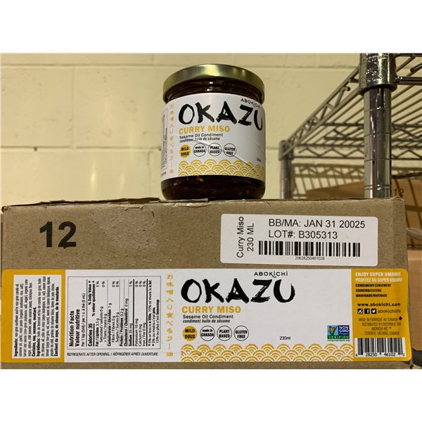 CASE OF ABOKICHI OKAZU CURRY MISO SESAME OIL CONDIMENT (12 JARS PER CASE)