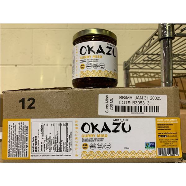 CASE OF ABOKICHI OKAZU CURRY MISO SESAME OIL CONDIMENT (12 JARS PER CASE)