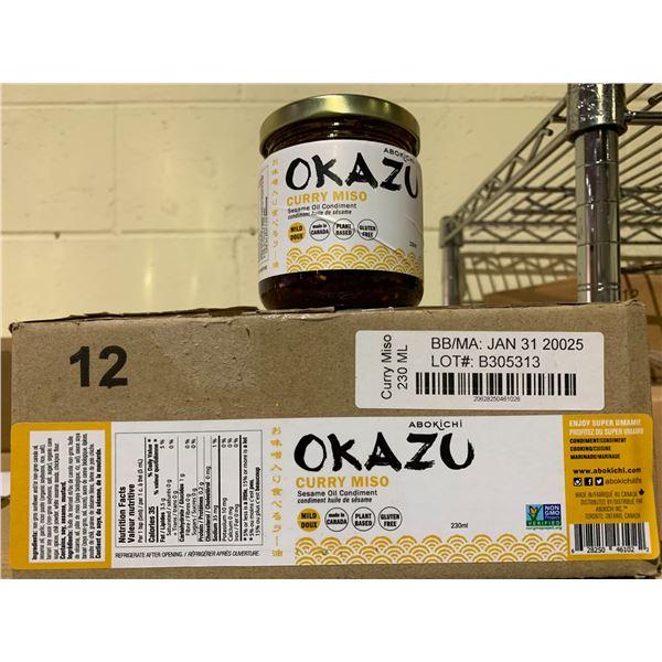 CASE OF ABOKICHI OKAZU CURRY MISO SESAME OIL CONDIMENT (12 JARS PER CASE)