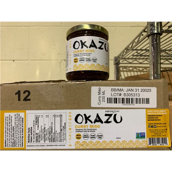 CASE OF ABOKICHI OKAZU CURRY MISO SESAME OIL CONDIMENT (12 JARS PER CASE)