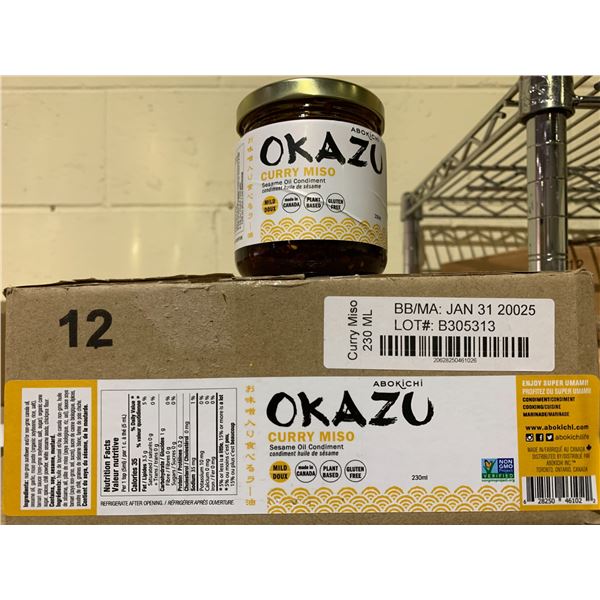 CASE OF ABOKICHI OKAZU CURRY MISO SESAME OIL CONDIMENT (12 JARS PER CASE)