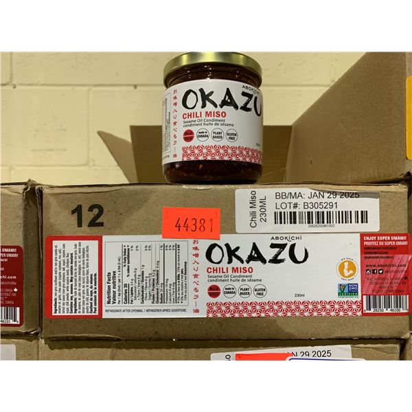 CASE OF ABOKICHI OKAZU CHILI MISO SESAME OIL CONDIMENT (12 JARS PER CASE)