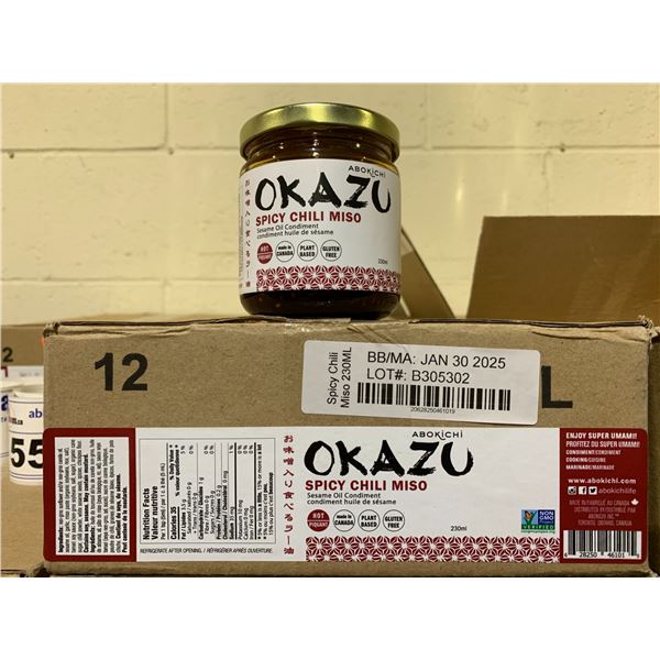 CASE OF ABOKICHI OKAZU SPICY CHILI MISO SESAME OIL CONDIMENT (12 JARS PER CASE)