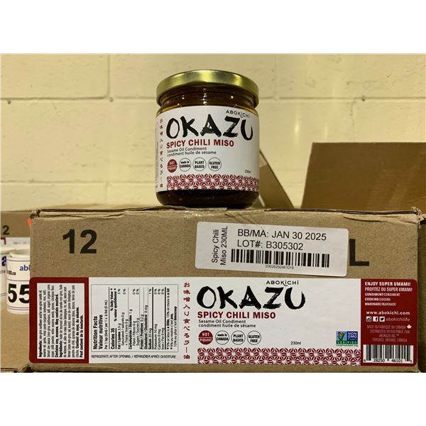 CASE OF ABOKICHI OKAZU SPICY CHILI MISO SESAME OIL CONDIMENT (12 JARS PER CASE)