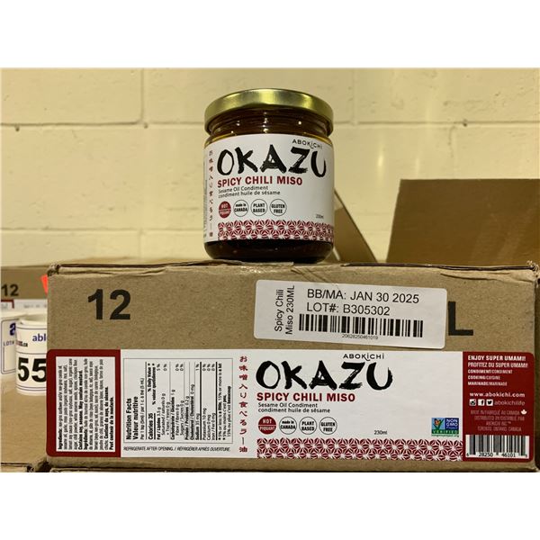 CASE OF ABOKICHI OKAZU SPICY CHILI MISO SESAME OIL CONDIMENT (12 JARS PER CASE)