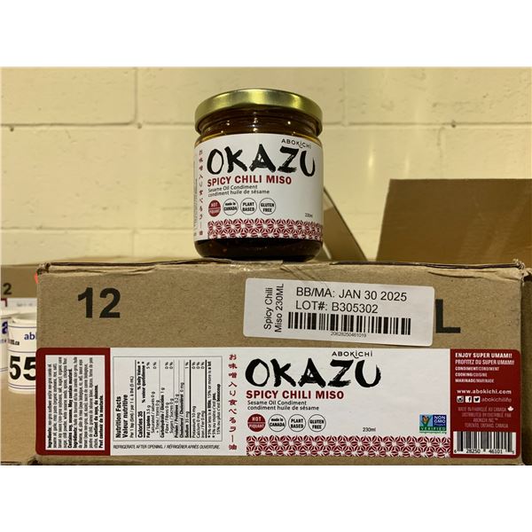 CASE OF ABOKICHI OKAZU SPICY CHILI MISO SESAME OIL CONDIMENT (12 JARS PER CASE)