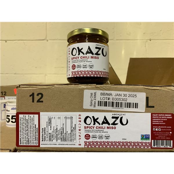 CASE OF ABOKICHI OKAZU SPICY CHILI MISO SESAME OIL CONDIMENT (12 JARS PER CASE)