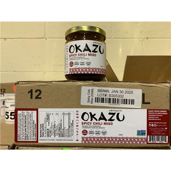 CASE OF ABOKICHI OKAZU SPICY CHILI MISO SESAME OIL CONDIMENT (12 JARS PER CASE)