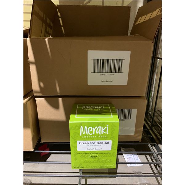 2 CASES OF MERAKI GREEN TEA TROPICAL TEA (6 BOXES PER CASE)